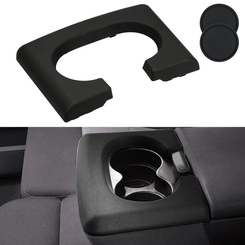 Parfyter Center Console Cup Holder Replacement Pad Black Compatible with Ford F150 2004-2014 Center Console Cup Holder Pad - Image 1
