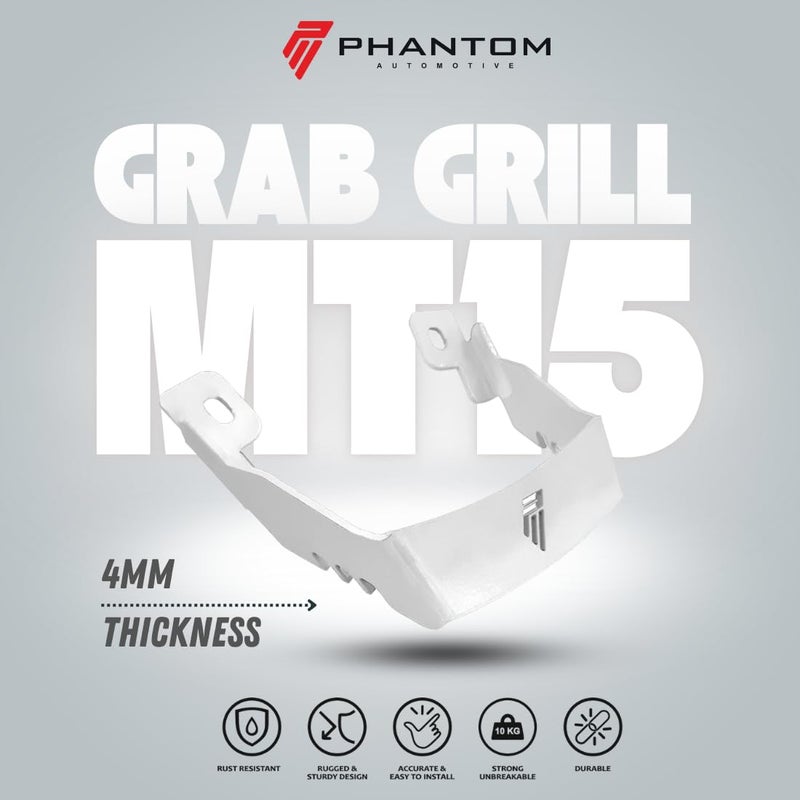 PHANTOM مقبض PHANTOM AUTO Premium MT-15 | واقي ذيل | مقاوم للصدأ ومقاوم للعوامل الجوية | مقبض سكة معدني لـ MT-15 | مقاوم للصدأ ومقاوم للعوامل الجوية (أبيض) - Image 2