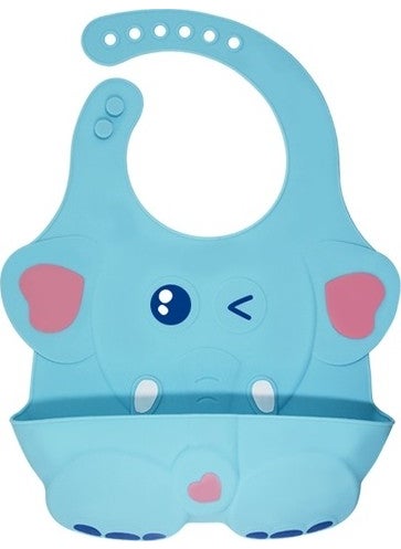 Agubugu Baby Embossed Figured and Pocketed Silicone Bib 