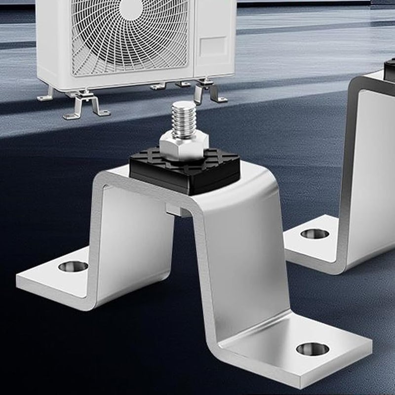 قواعد تكييف الهواء من الفولاذ المقاوم للصدأ 4 قطع قاعدة تركيب مكثف منفصلة للتركيب في الهواء الطلق - Image 4