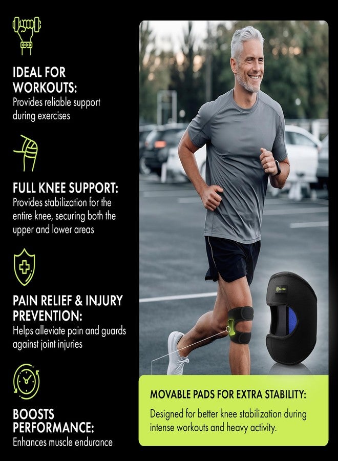 GARNO Knee Brace Plus Size, Dual Patella Tendon Support Strap, Adjustable Neoprene Stabilizer for Meniscus Tear, Arthritis, Tendonitis, MCL, ACL, Pain Relief, Recovery, Running, Men & Women; XL /2XL - Image 4