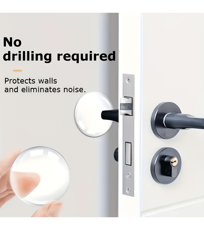 9pcs Transparent Self-Adhesive Shock-Absorbing Door Stopper Wall Protectors Noise Reducing Design Home Office Easy Install - Image 2