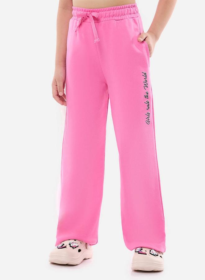 victor and jane Victor and Jane Slogan Print Knit Crop Top and Wide-Leg Pants Set - Image 4