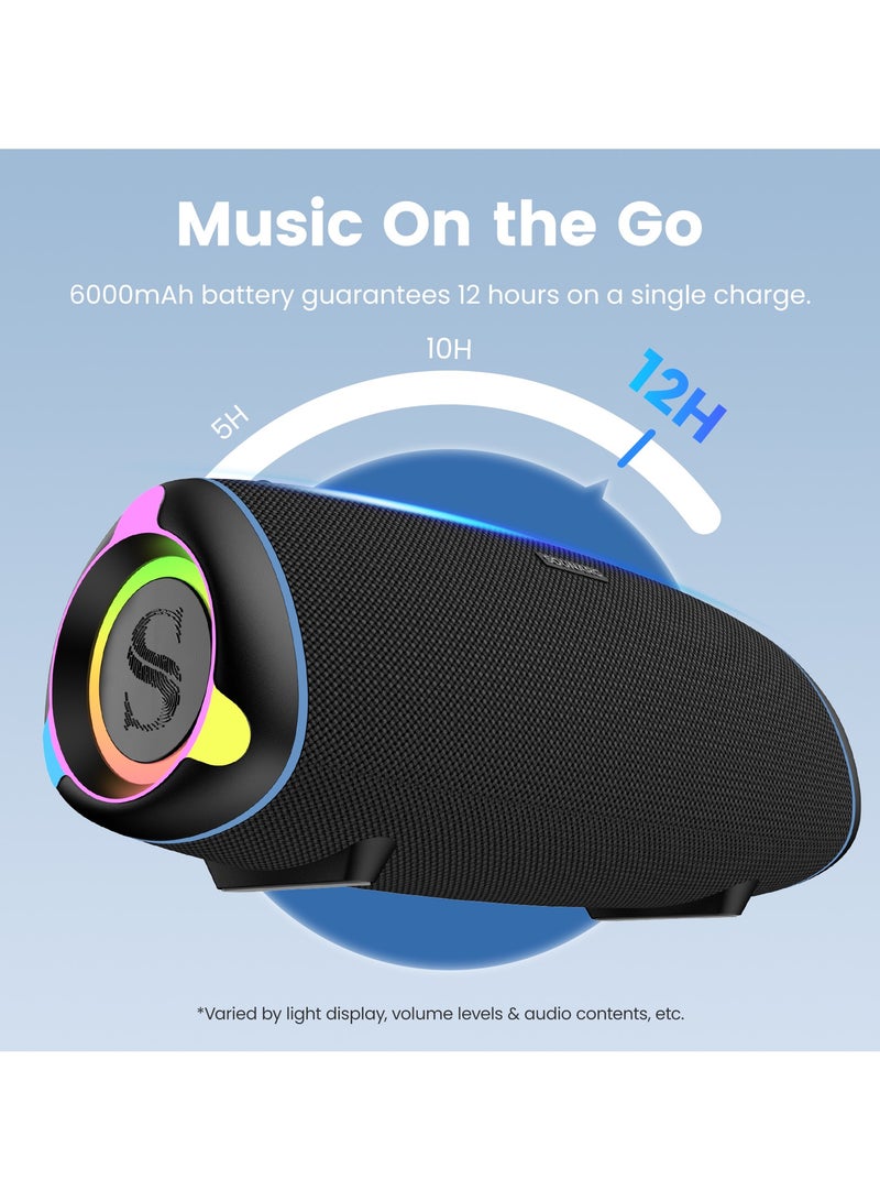 Sounarc R2 60W Extreme Bass Portable Speaker with Bluetooth 5.3, IPX6 Waterproof & Stereo Pairing - Image 4