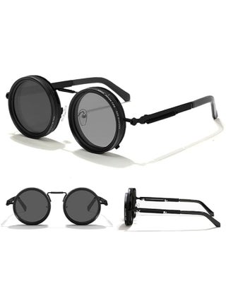 ND  Sunglasses, Manual Adjustable Sunglasses for Men & Women, 1-9 Rotatable Light Control, Polarized, UV400 Protection, for Driving, Fishing, Travel, Outdoor Activities   (Black With Gray Lenses) - view 4