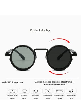 ND  Sunglasses, Manual Adjustable Sunglasses for Men & Women, 1-9 Rotatable Light Control, Polarized, UV400 Protection, for Driving, Fishing, Travel, Outdoor Activities   (Black With Gray Lenses) - view 5