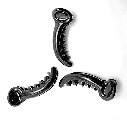 BeeSpring Yukta Eternals Premium Quality Duck Teeth Hair Clip, Clutchers with Covered Spring with Inner Teeth. (Black Color) - Pack of 3 (HC-02) - Image 5