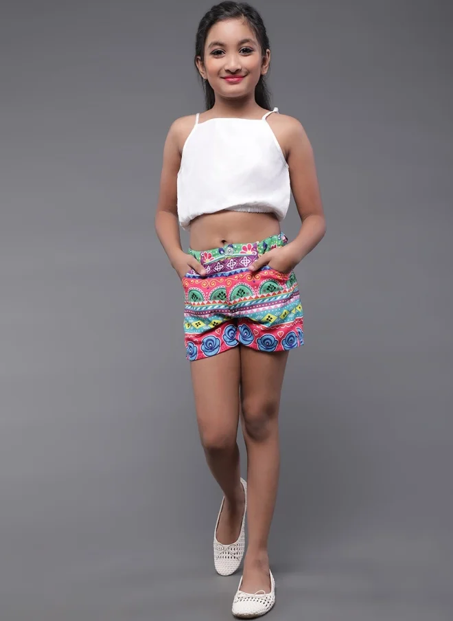 AKS Ethnic Motifs Printed Hot Pants for Girls