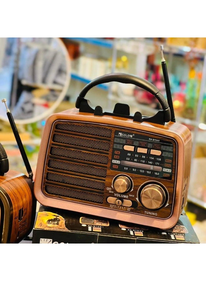 GOLON Radio... Clear Sound Everywhere!  Do you love listening to the radio or music with loud, clear sound?  The GOLON portable radio — stylish design and powerful sound that lets you feel every note!  Features:  • Supports 3 radio bands: FM / AM / SW  • Plays music from a USB flash drive or TF memory card  • Powerful sound with a 3-speaker system for a clearer and louder experience  • Powered by a rechargeable 18650 lithium battery or 2 standard UM-1 batteries  • Can be connected to a computer and play files directly  • Includes a cable for direct connection to a wall outlet + battery charging capability - Image 3