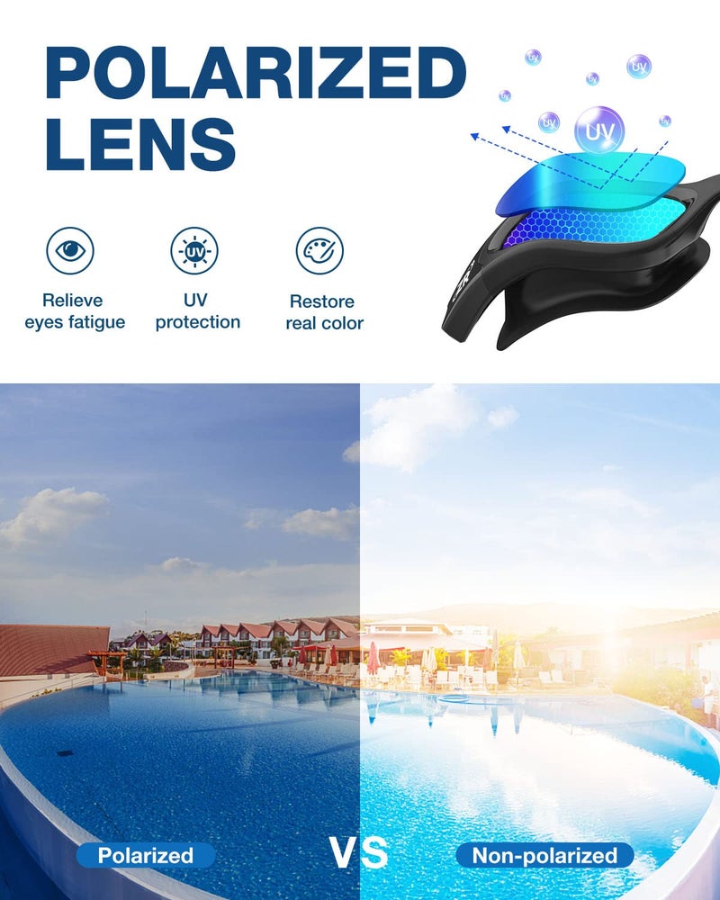 ZIONOR Swim Goggles, Upgraded G1 Polarized Swimming Goggles UV Protection Anti-fog Adjustable Strap for Men Women Adult Indoor or Outdoor (Polarized Mirror Gold Lens) - Image 2