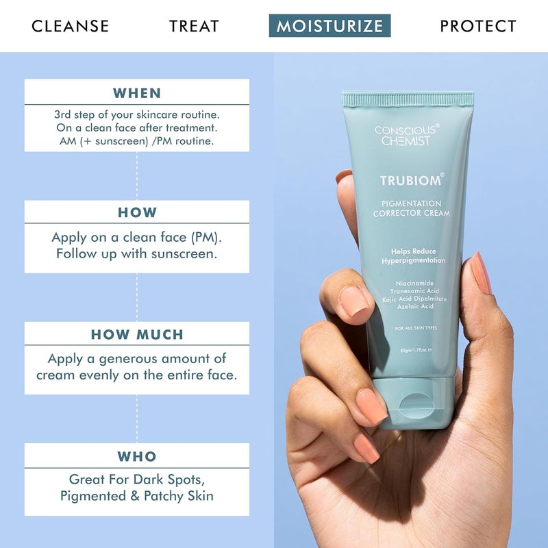 Conscious Chemist Kojic Acid Face Cream 50g Azelaic Acid Cream Face Cream for Men Women Niacinamide Tranexamic Acid Antipigmentation Cream Reduce DarkSpot All Skin Type Trubiom Pack 2 - Image 4
