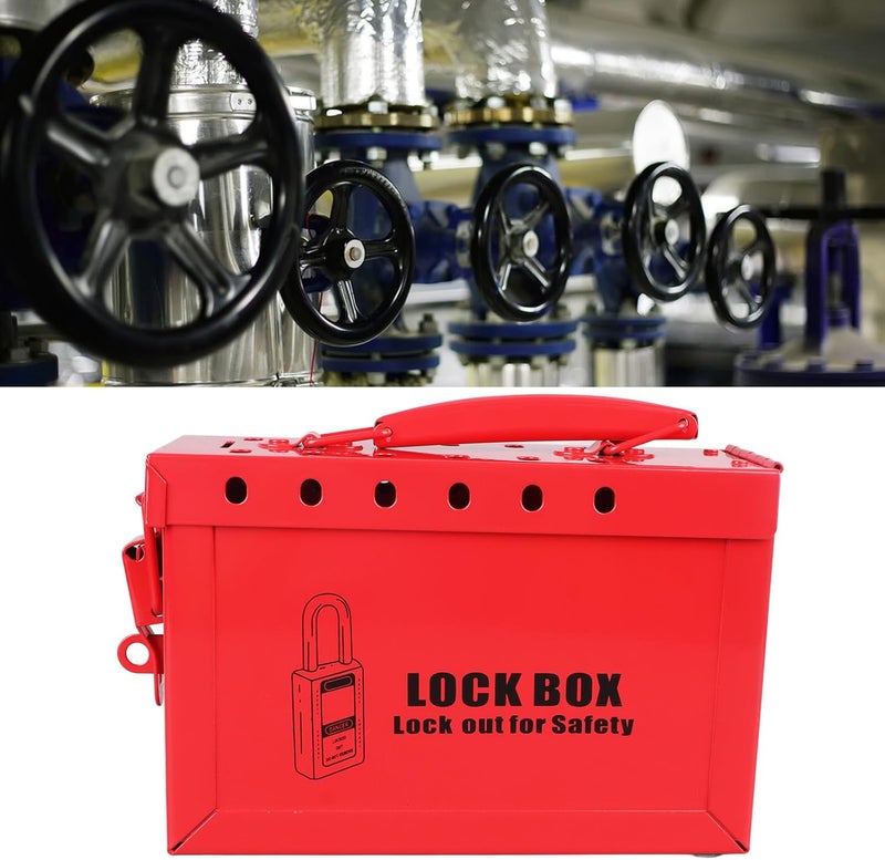 Lockout tag -out Lockbox, Easy To Use Sturdy Structure Industrial Loto Group Box - Image 3