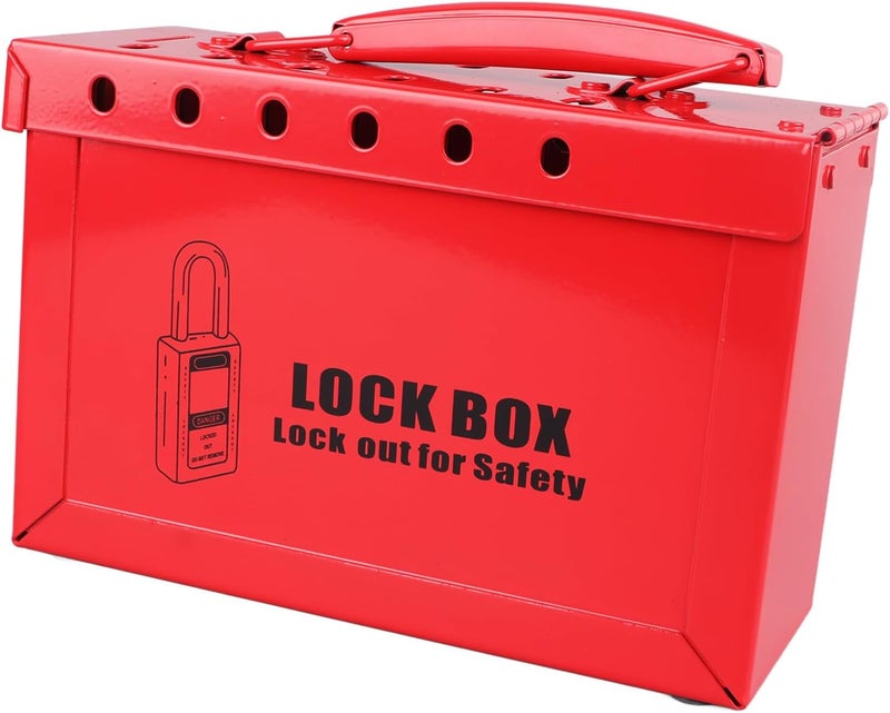 Lockout tag -out Lockbox, Easy To Use Sturdy Structure Industrial Loto Group Box - Image 1
