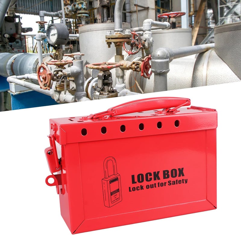 Lockout tag -out Lockbox, Easy To Use Sturdy Structure Industrial Loto Group Box - Image 2