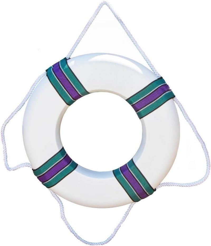 Swimline Hydrotools Foam Ring Pool Buoy - 18'' Diameter Life Preserver with Grab Rope for Swimming and Water Activities - Image 1