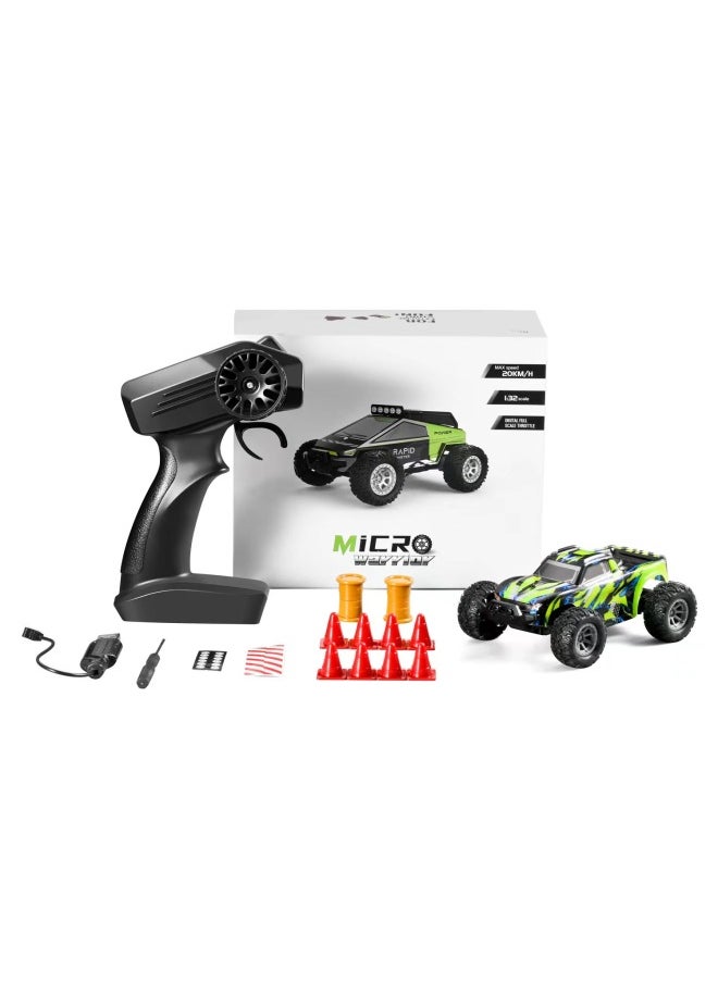 132 Mini Remote Control High-speed Drift Racing Car Boys Children's Toy Rechargeable Off-road Vehicle Rc-Color:1:32 Green [remote Adjustable Speed]]-Proportion:One Battery [weight 315g]  - Image 1