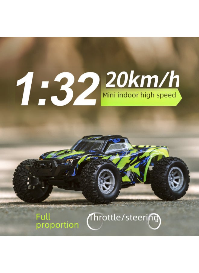 132 Mini Remote Control High-speed Drift Racing Car Boys Children's Toy Rechargeable Off-road Vehicle Rc-Color:1:32 Green [remote Adjustable Speed]]-Proportion:One Battery [weight 315g]  - Image 3