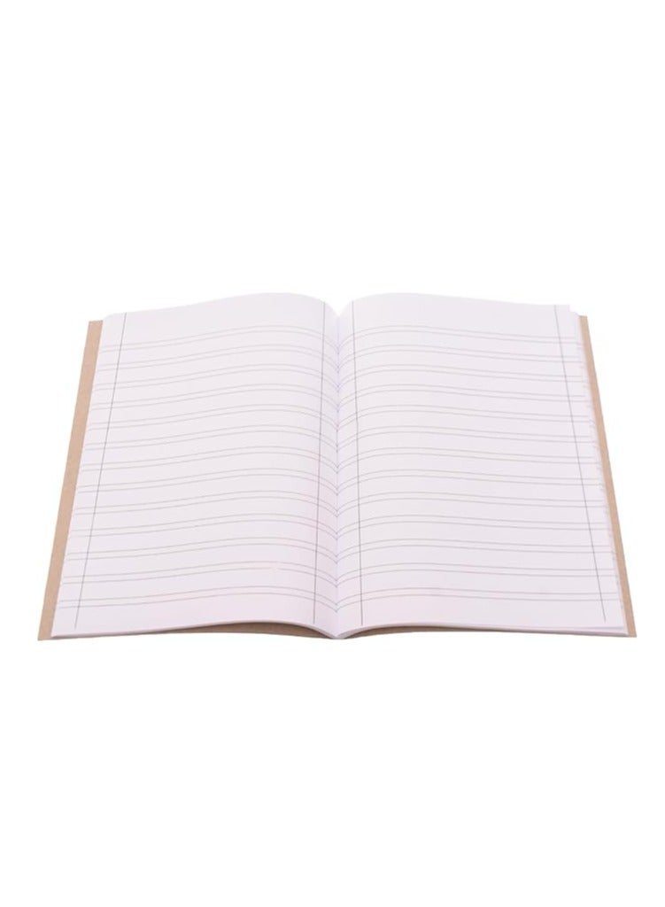 المعايرجي‎ كشكول  انجليزي مبطن مزدوج مقاس A5، 100 ورقة، 58 غرام، 22.5 × 16 سم، مناسب لاي اعداد، من المكتب الى المدرسة - احمر - Image 2