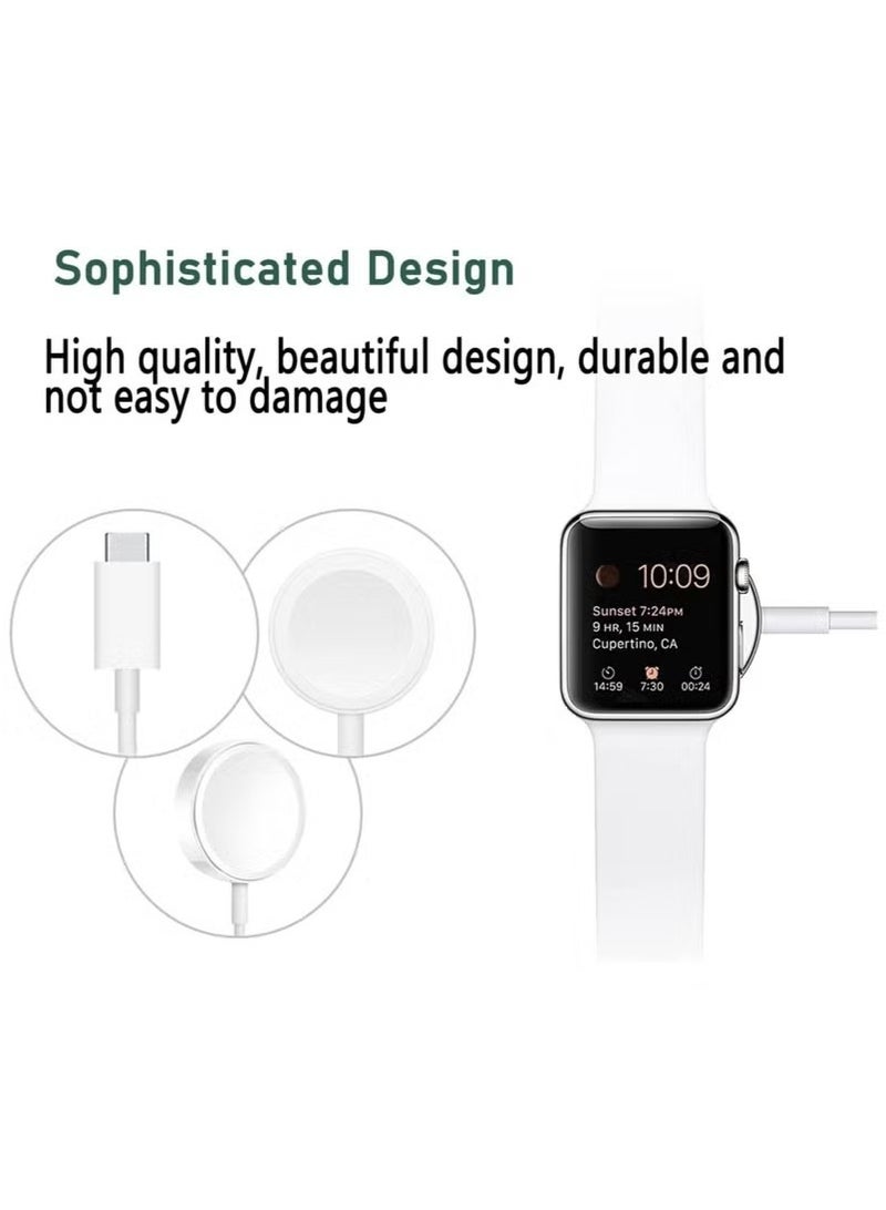 Upgraded for Apple Watch Magnetic Fast Charger to USB-C Cable (1m/Portable) Magnetic Wireless Charging Compatible with Apple Watch Series 8/7/6/SE/5/4/3/2/1  - Image 4