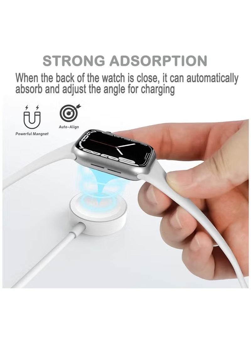 Upgraded for Apple Watch Magnetic Fast Charger to USB-C Cable (1m/Portable) Magnetic Wireless Charging Compatible with Apple Watch Series 8/7/6/SE/5/4/3/2/1  - Image 5