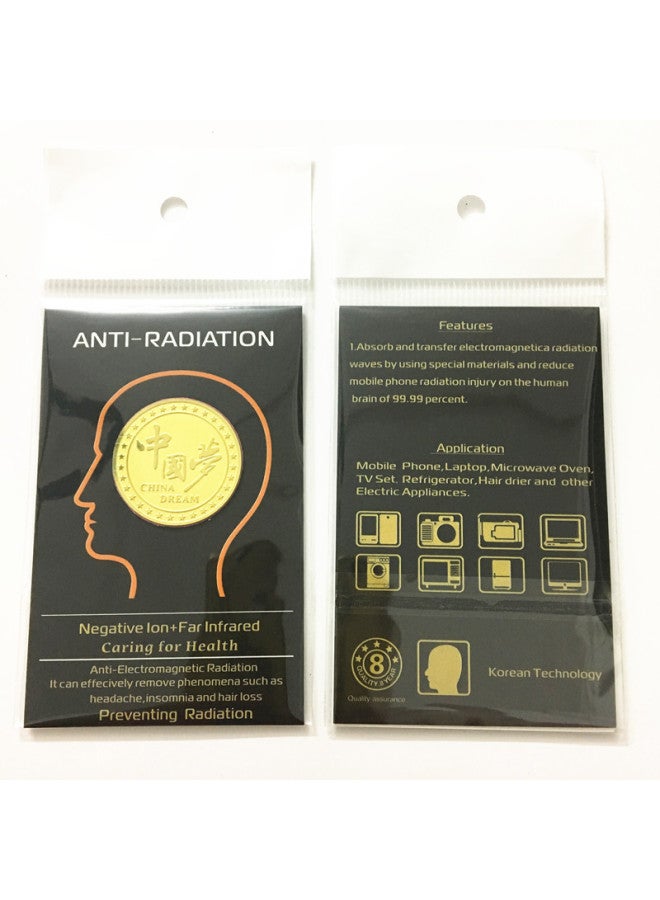 [Spot] Shield-shaped Anti-radiation Mobile Phone Patch Shield-shaped Double Negative Ion Energy Battery Radiation Engraving Patch-Color:Round Chinese Dream - Image 1