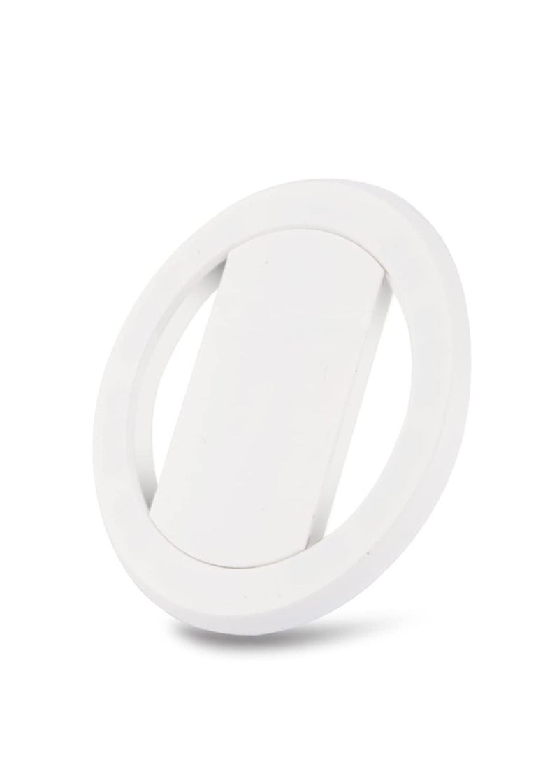 SYOSI Magnetic Phone Ring Holder, Ultra-Thin 3mm Anti Drop Finger Kickstand Silicone Back Ring Cell Phone Grip Phone Stand for Magnetic Car Mount and Most Smart Phones and Tablets (White) - Image 1
