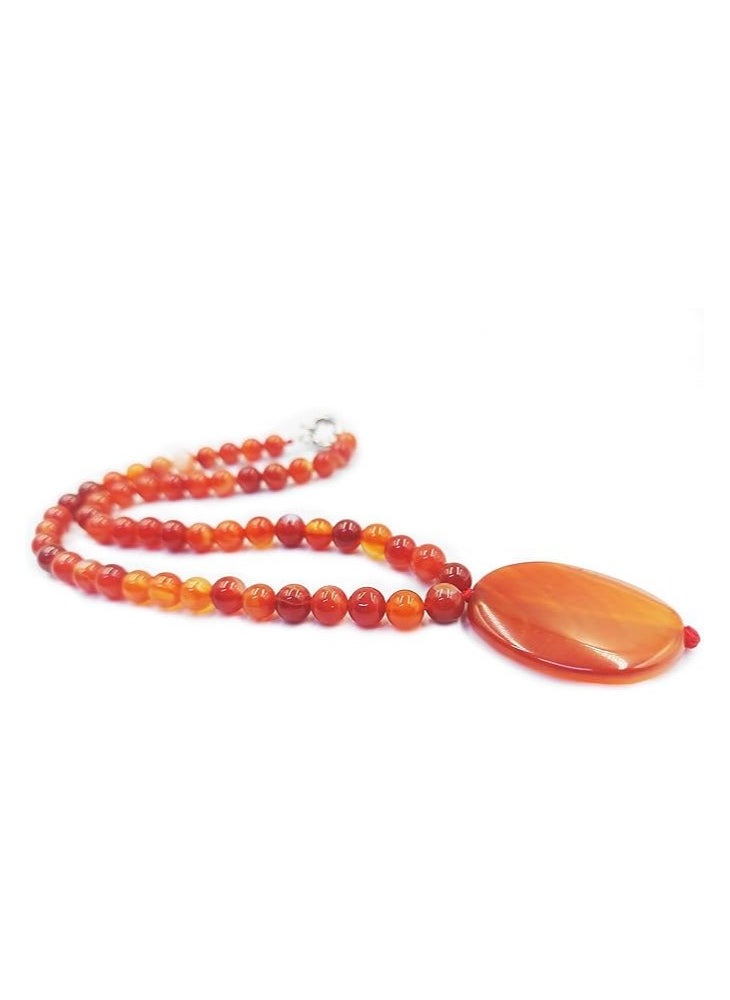 REBUY REBUY  Carnelian  Pendant Necklace Healing Gemstone Jewelry for Men & Women  - Image 1