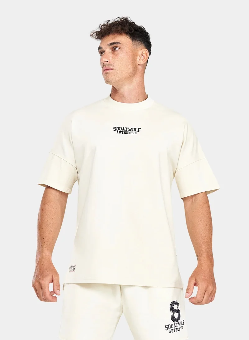 سكوات وولف تيشيرت بقصة فضفاضة