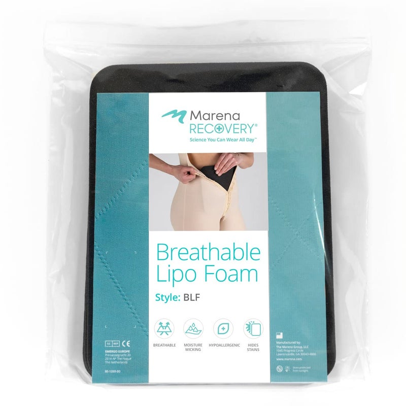 MARENA BLF Breathable Lipo Foam 1 Pack Post Surgery Liposuction Foam Pad for Compression Garments