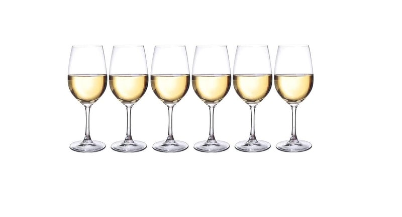 BLISS START Stylish Curve Wine Glass Red or White Wine Glass Set of 6 330ML Transparent Glass Classic Brandy Party Glasses Set Crystal Clear Tableware Glass - Image 1