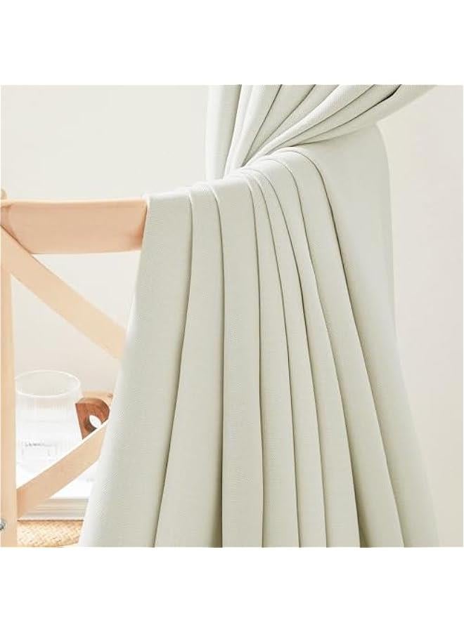 Arabest Room Darkening Cafe Curtains 30 inch Length, Dual Rod Pockets & Hook Belt Light Blocking Small Window Treatments for Nursery/Kitchen/Basement, Natural, W26 x L30, 2 Panels  - Image 5