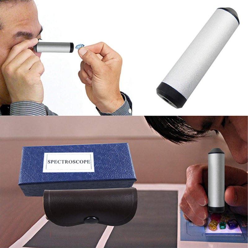 GAIN EXPRESS Handheld Durable Small Diffraction Spectroscope 55mm Jewelers Eye Loupe Jewelry Magnifier for Gems Jewelry Rocks Stamps Coins Watches Hobbies Antiques Gems, Coins, Stamps - Image 2
