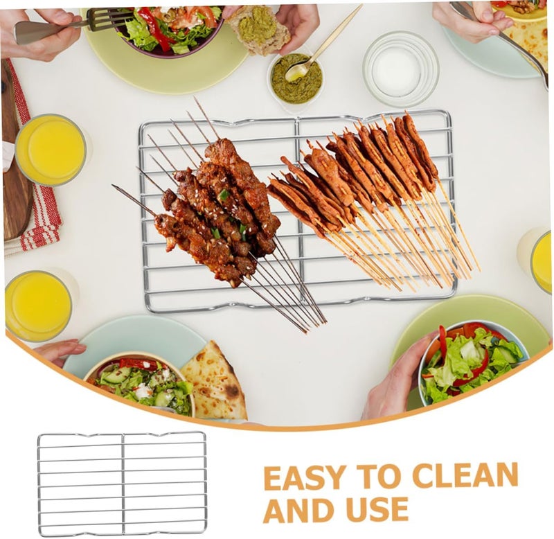 Stainless Steel Bread Cooling Rack and Bbq Grilling Rack Heavy Duty Design for Even Cooking and Oil Dripping for Baking Roasting and Grilling Seafood Meat and Vegetables - Image 5