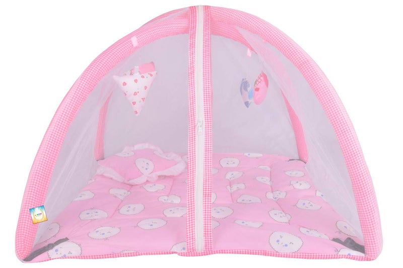 Bantoo Baby Bed New Born Baby Bedding SetBaby Sleeping BagCarry BagBaby BedsMattressNest BedMosquito NetSleeping EssentialsCarrier NestInfantsGift Combo 06 MonthsPink - Image 2