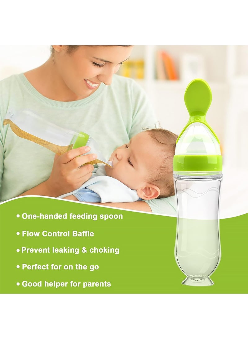 YOUGE Food Feeder for Baby, Fruit Feeder Pacifier (3 Pcs) with 6 Different Sized Silicone Pacifiers 1 PCS Silicone Baby Food Dispensing Spoon 90ML with 1 PC Baby Spoons 1 PC Pacifier Clip Baby Feeding Set - Image 3