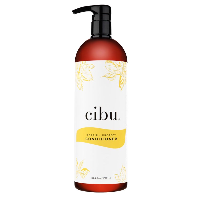 CIBU Repair + Protect Hair Conditioner for Damaged Dry Hair, 1 Liter - Protects from Breakage and Split Ends, Leaves Strands Smooth and Luxurious - Color Safe Repair Conditioner Gentle for Daily Use - Image 1