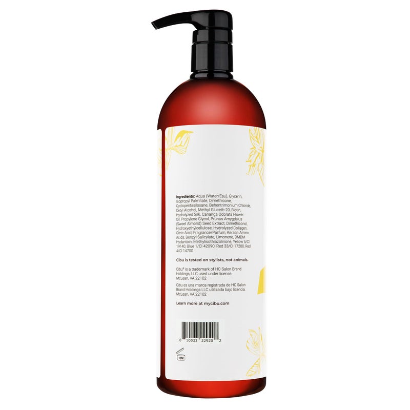 CIBU Repair + Protect Hair Conditioner for Damaged Dry Hair, 1 Liter - Protects from Breakage and Split Ends, Leaves Strands Smooth and Luxurious - Color Safe Repair Conditioner Gentle for Daily Use - Image 2