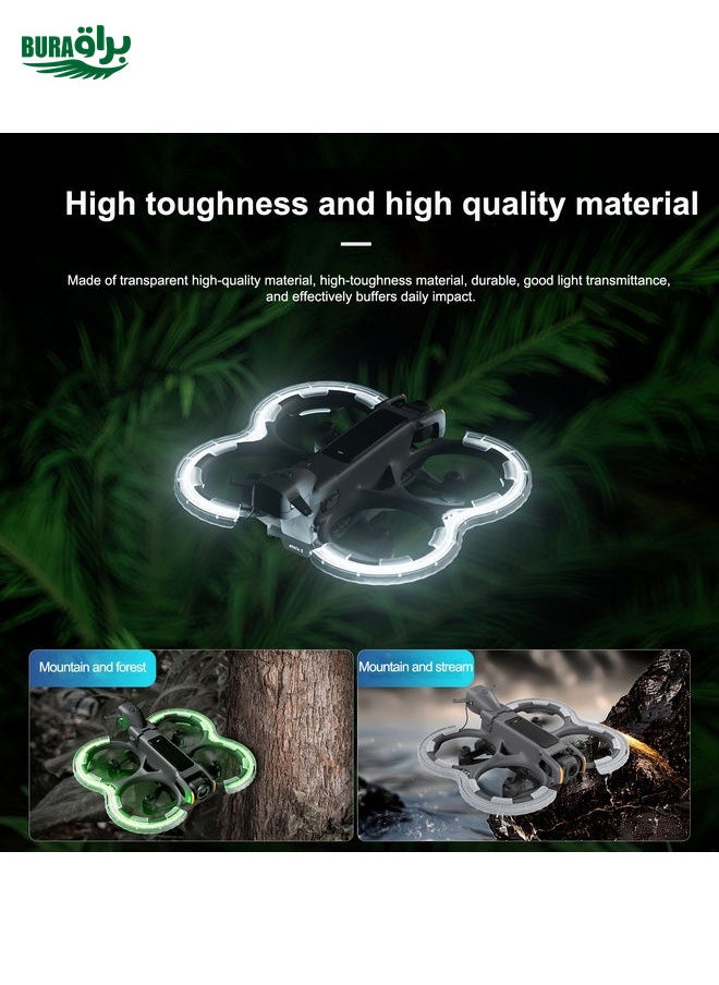 براق ل DJI Avata 2 Startrc بدون طيار LED حارس الحماية لمكافحة الاكتساب (شفاف)  - Image 5