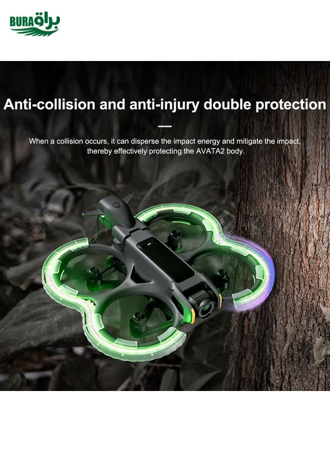 براق ل DJI Avata 2 Startrc بدون طيار LED حارس الحماية لمكافحة الاكتساب (شفاف)  - Image 4