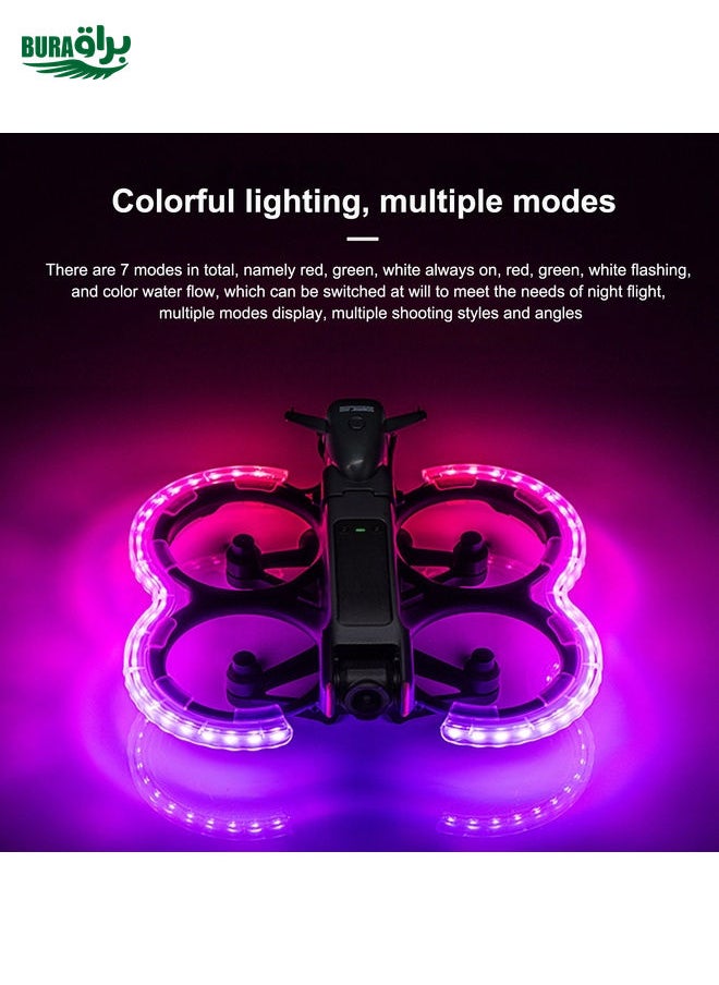 براق ل DJI Avata 2 Startrc بدون طيار LED حارس الحماية لمكافحة الاكتساب (شفاف)  - Image 3