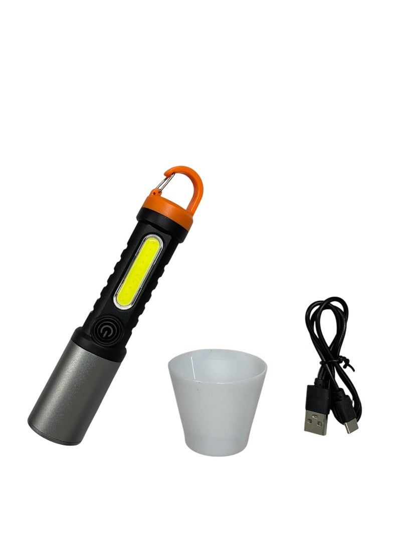 Multifunctional Zoom LED Flashlight With White Laser Wick & COB - Image 4