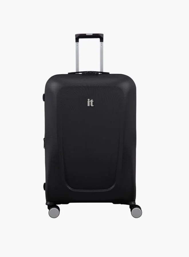 إت Textured Hardcase Trolley Bag with Retractable Handle and Zip Closure 24-M - Domestic