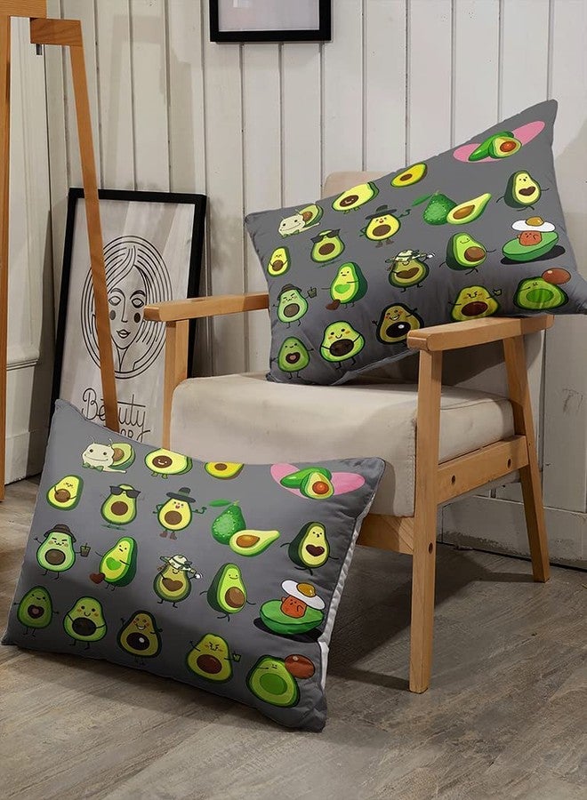 Suncloris Cute Cartoon Avocado Comforter Set,Various Forms of Lovely Avocados Pattern Bedding Bedspread for Kids and Adults, Tropical Fruits Quilt Bedroom Decor with 2 Pillow Cases (01, Queen) - Image 4