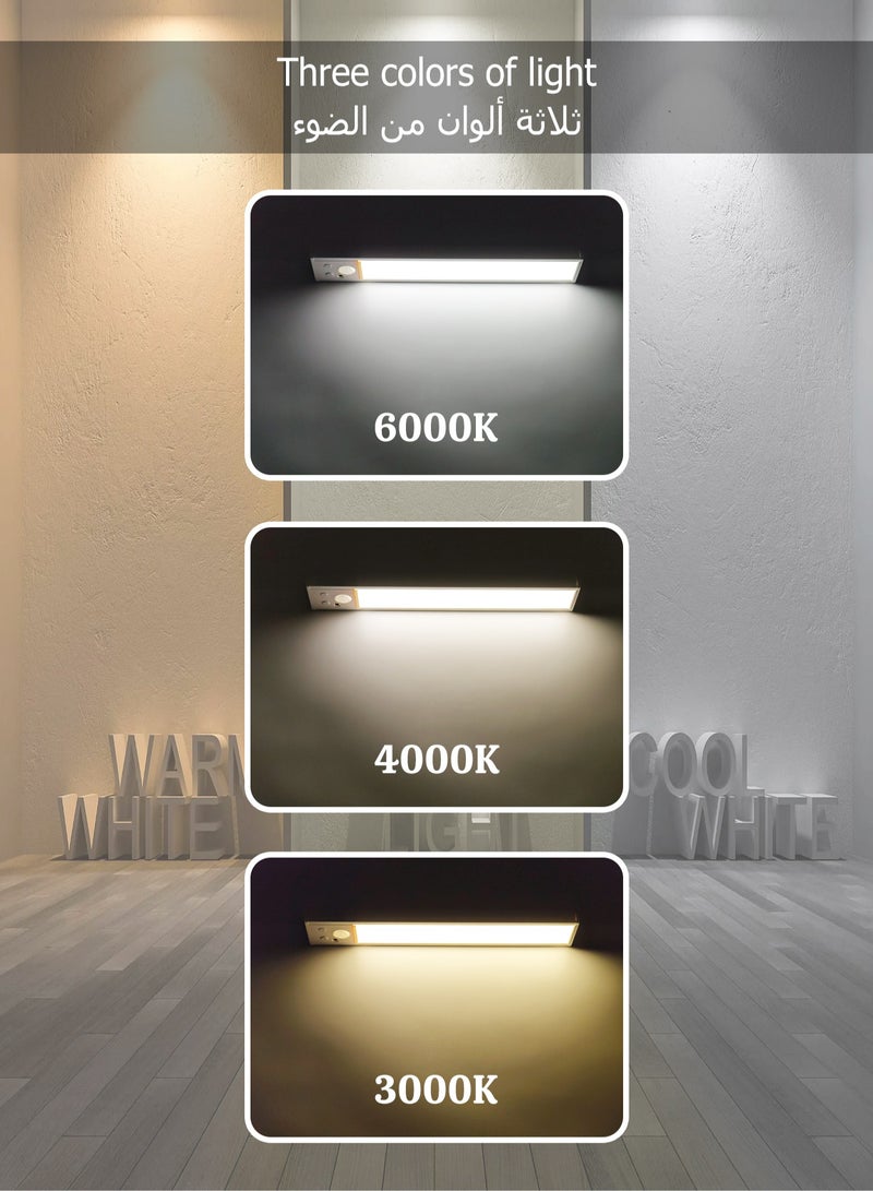 MITOYO Motion Sensor Light with Remote Control - Adjustable Brightness, Timer Mode -  LED Light - Cordless Under Cabinet Light - White, Warm, Natural Light - Human Body Sensor - Rechargeable Night Light for Kitchen, Staircase, Bedroom, Drawer  - Image 2