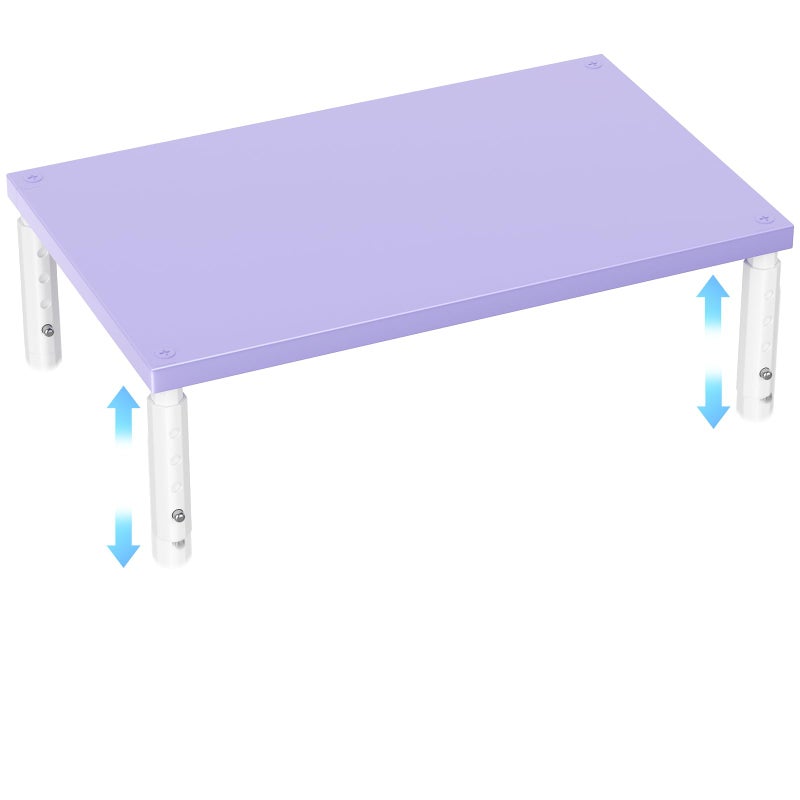 OPNICE Desk Organizers and Accessories, Adjustable Computer Monitor Stand Riser, Laptop Stand, Office Desk Accessories & Workspace Organizers for Women, Purple Wood - Image 5