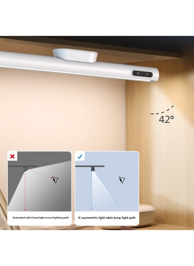 Generic - Kubi Charging Magnetic LED Dormitory Light Three-color Stepless Dimming Remote Control Large-capacity Battery Reading Light-Specifications:4000 MA-Power:White - Image 1