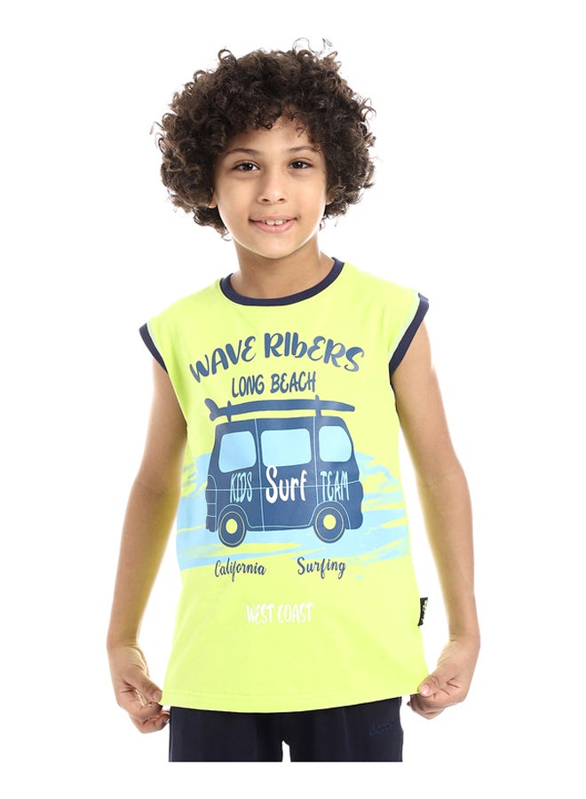 DIADORA تي شيرت قطني بدون أكمام مطبوع للأولاد - Image 1