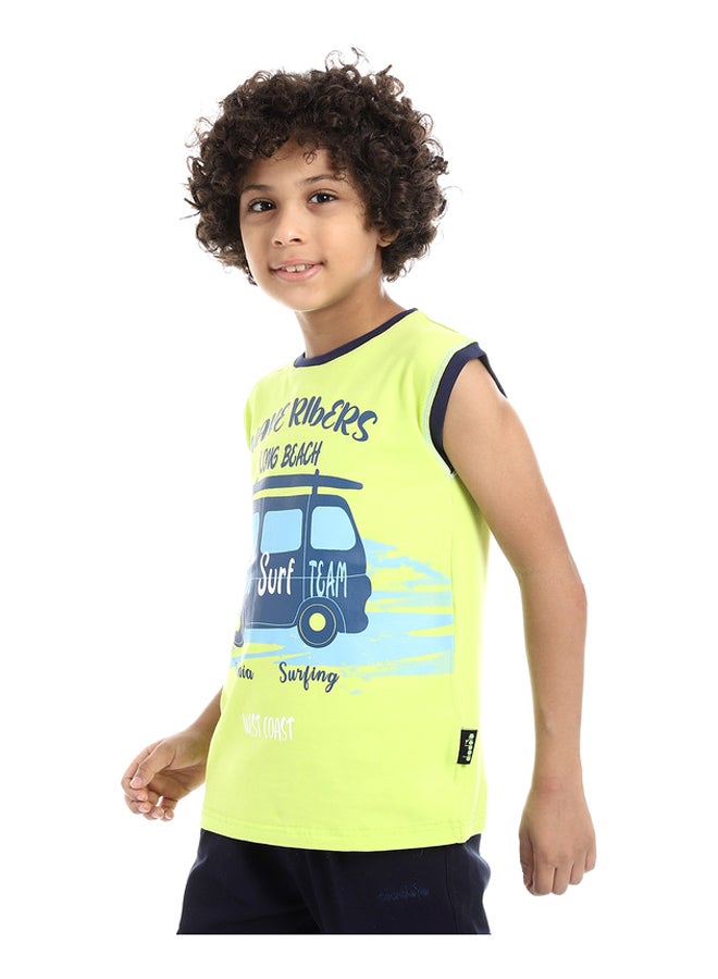 DIADORA تي شيرت قطني بدون أكمام مطبوع للأولاد - Image 2