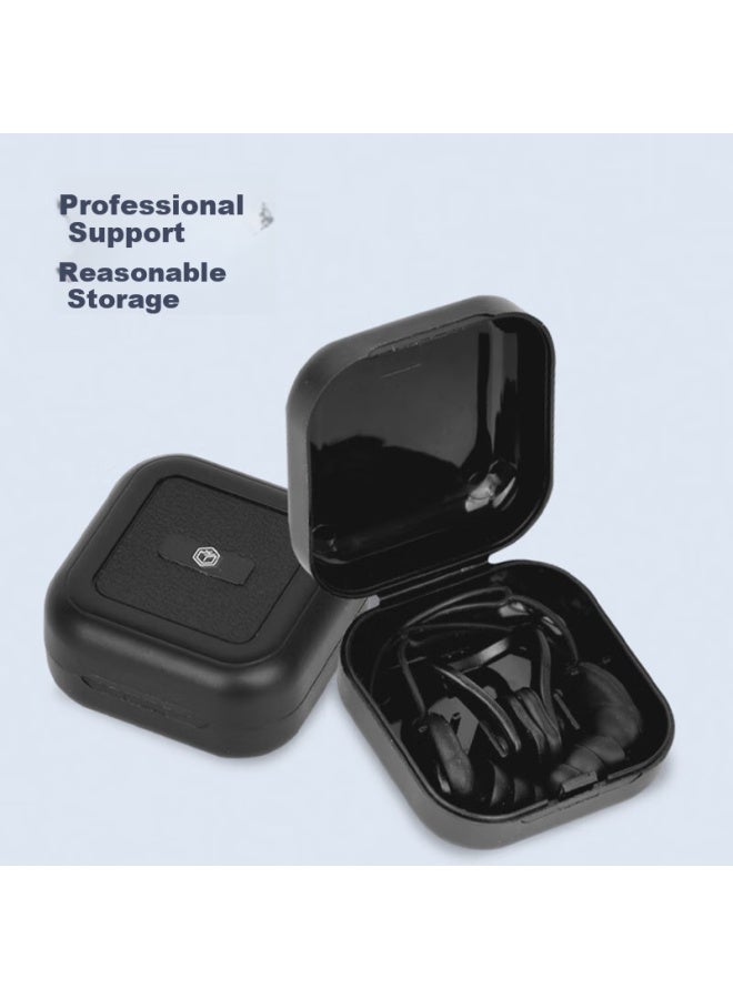 JD.com Swimming Nose Clip Earplug Set Professional Waterproof Silicone Earplugs Nose Clip Anti-Choking Water Equipment Portable Small Black Box - Image 2