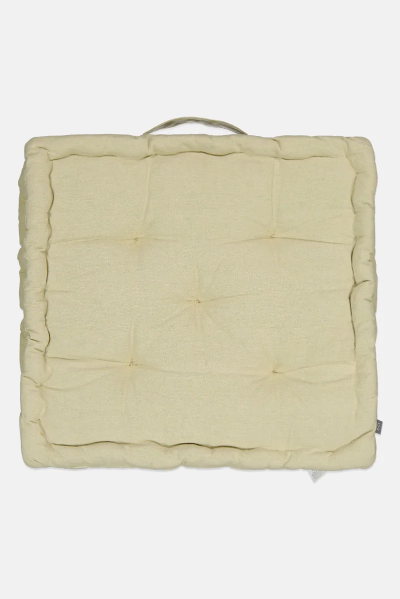 Muy Mucho Organic Cotton Cushion With Handle 40 x 40 x 8 cm, Sage Green